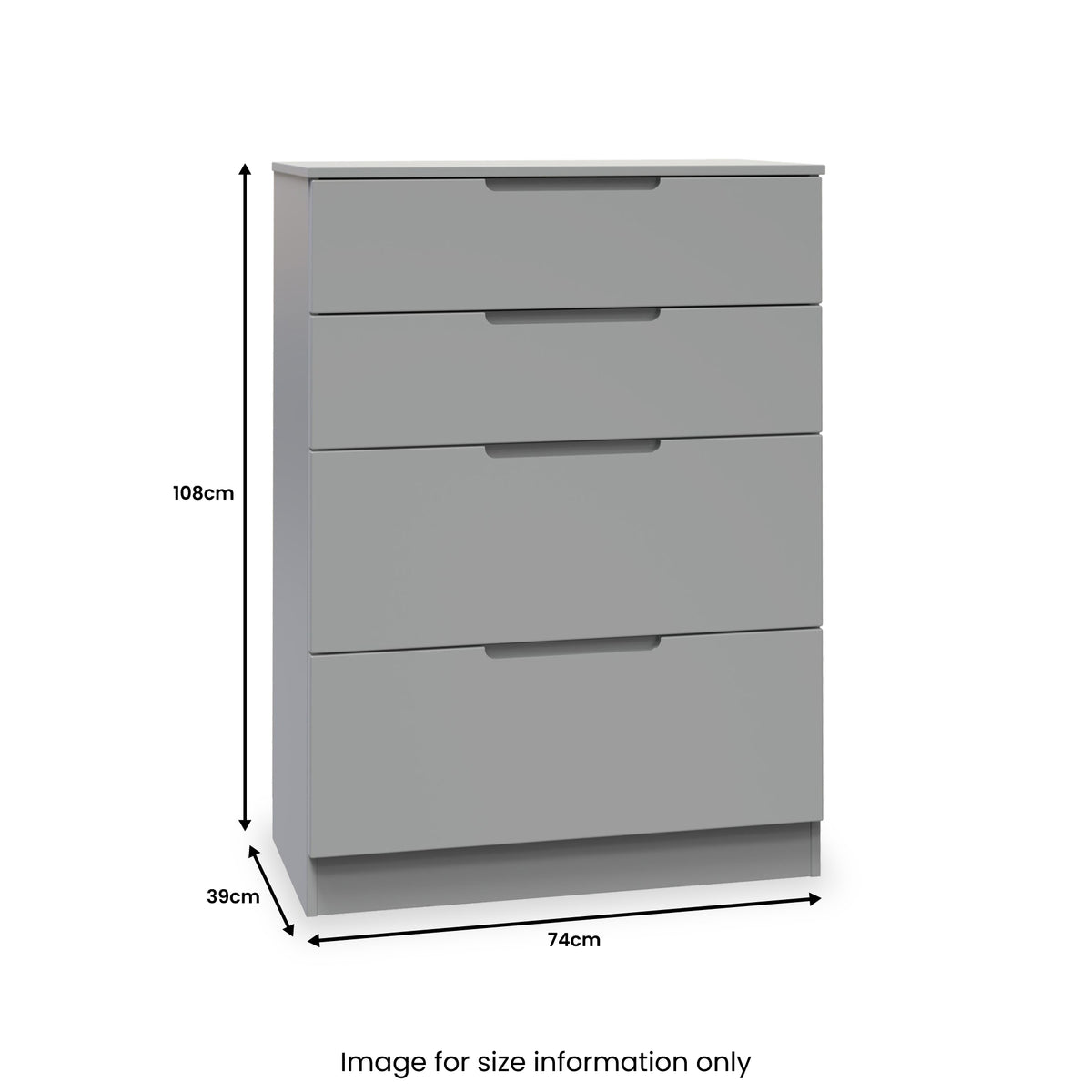 Henshaw 4 Drawer Deep Chest Dusk Grey from Roseland Furniture