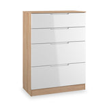 Henshaw 4 Drawer Deep Chest White Oak from Roseland Furniture