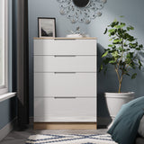 Henshaw 4 Drawer Deep Chest White Oak from Roseland Furniture