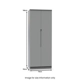 Henshaw Tall Double Wardrobe Dusk Grey from Roseland Furniture