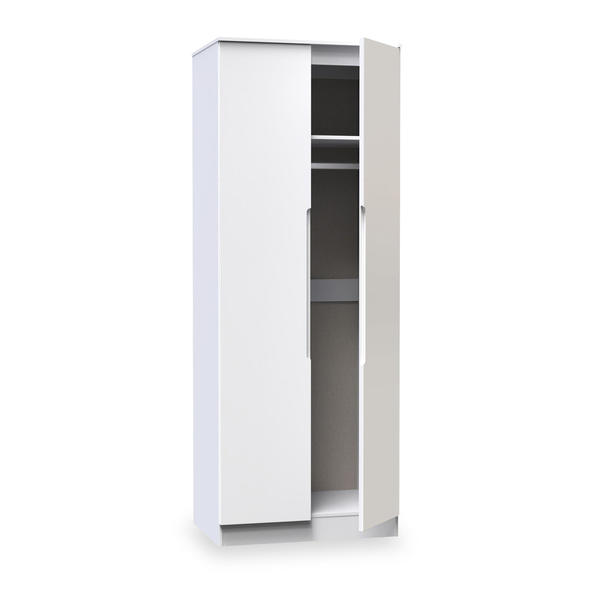 Henshaw Tall Double Wardrobe White Side1 from Roseland Furniture