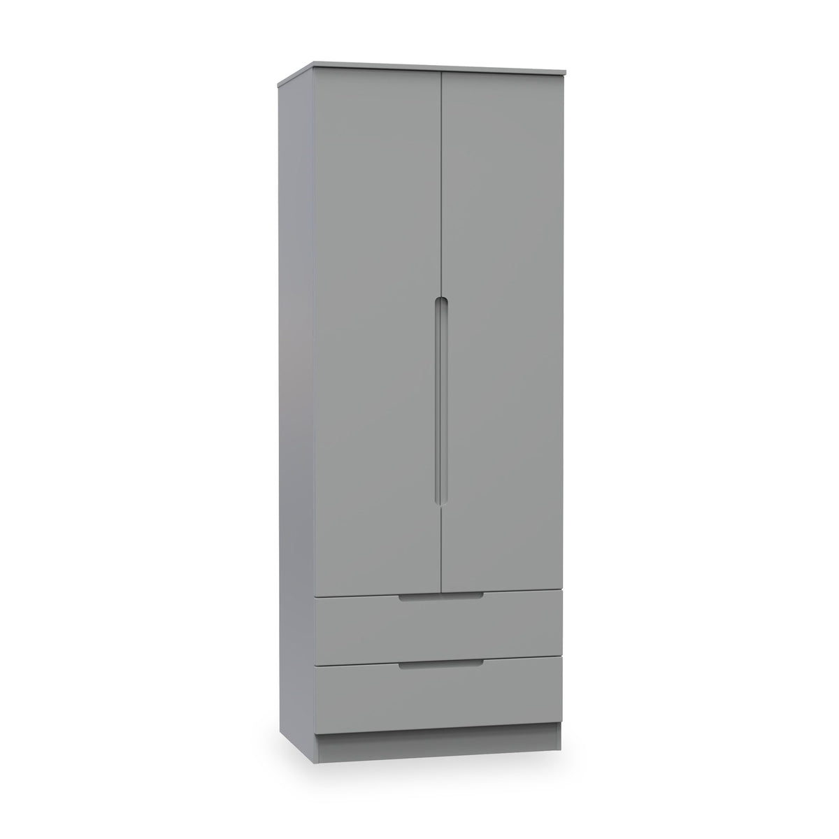 Henshaw 2 Drawer Double Wardrobe Dusk Grey from Roseland Furniture
