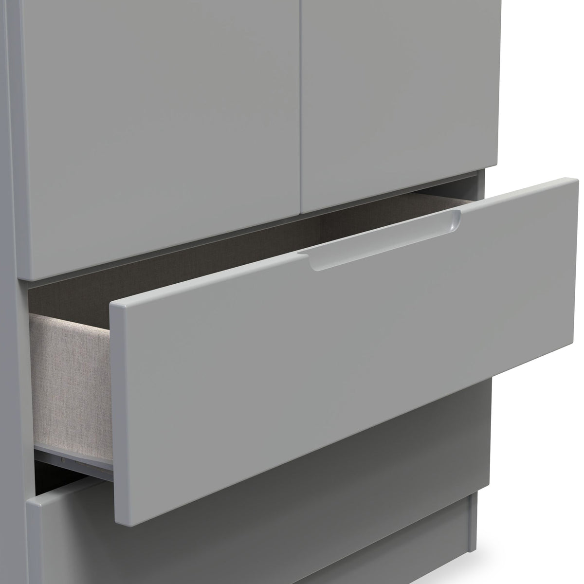 Henshaw 2 Drawer Double Wardrobe Dusk Grey from Roseland Furniture