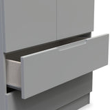 Henshaw 2 Drawer Double Wardrobe Dusk Grey from Roseland Furniture