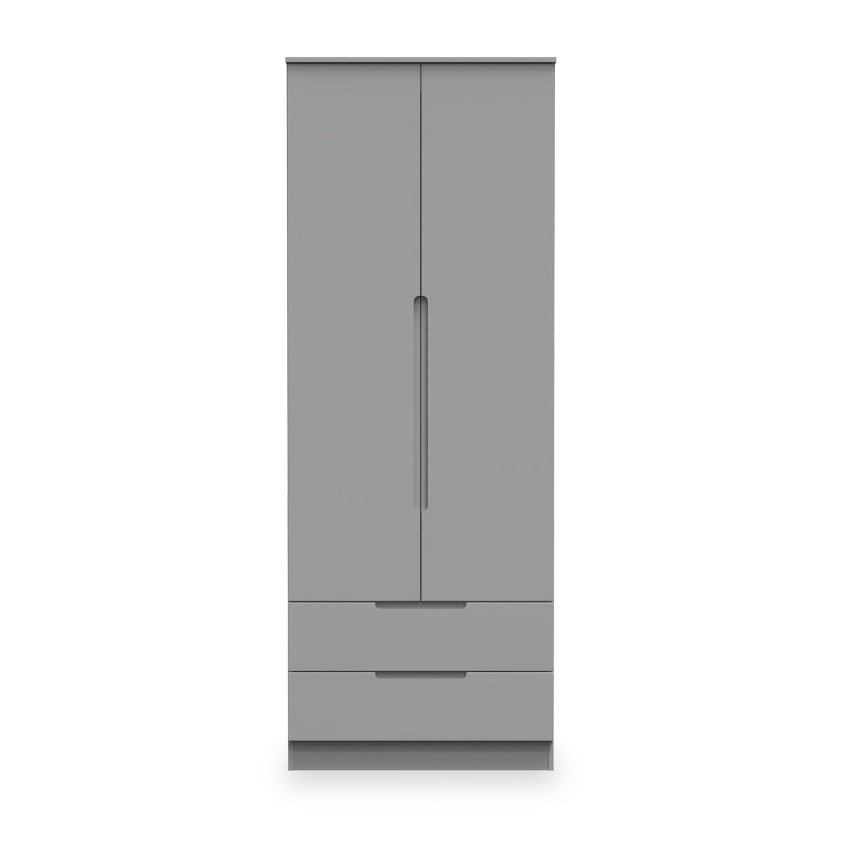 Henshaw 2 Drawer Double Wardrobe Dusk Grey from Roseland Furniture