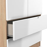Henshaw 2 Drawer Double Wardrobe White Oak from Roseland Furniture