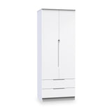 Henshaw 2 Drawer Double Wardrobe White from Roseland Furniture