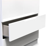 Henshaw 2 Drawer Double Wardrobe White from Roseland Furniture