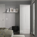 Henshaw 2 Drawer Double Wardrobe White from Roseland Furniture