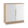 Henshaw 2 Door Small Sideboard White Oak from Roseland Furniture