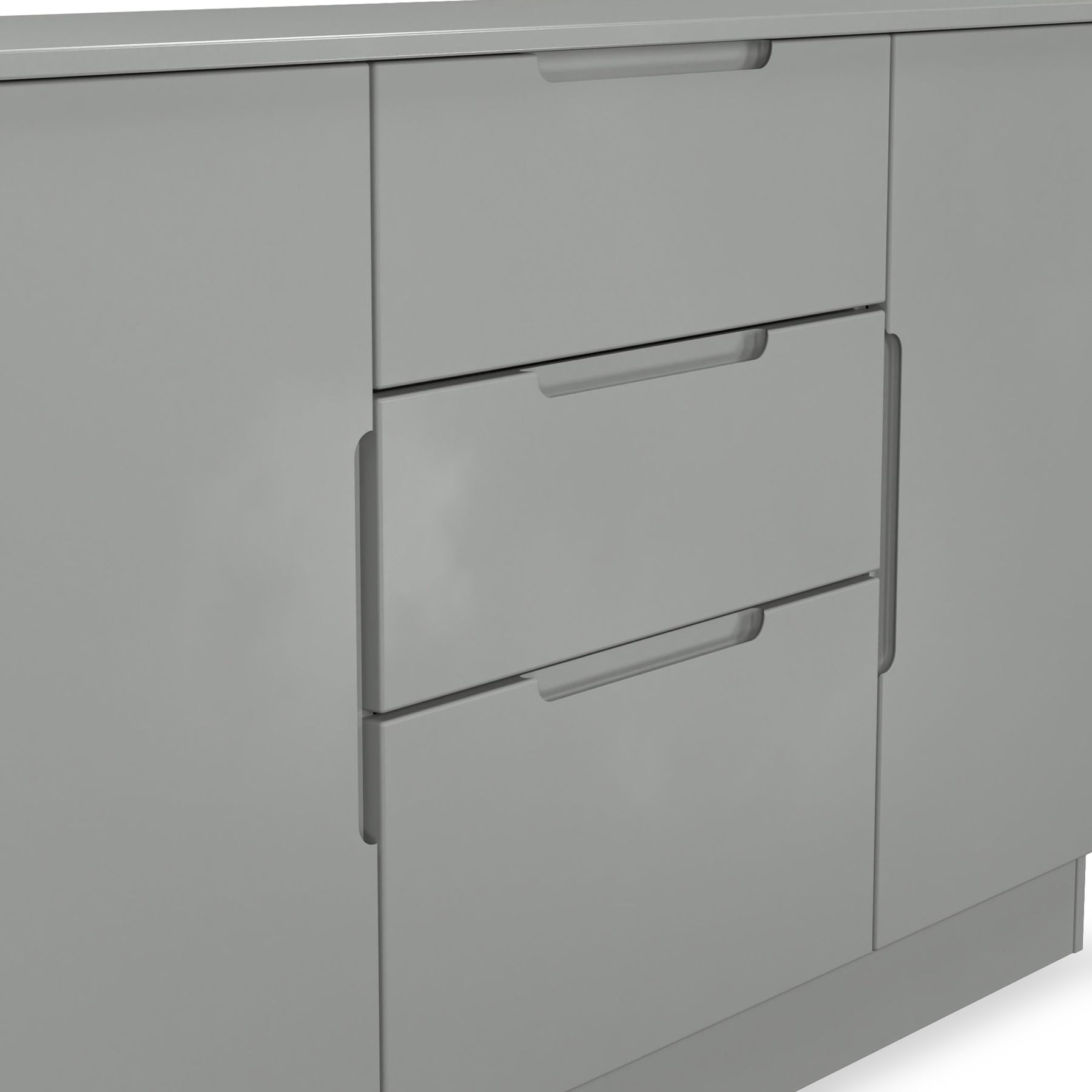 Henshaw 3 Drawer XL Sideboard Dusk Grey from Roseland Furniture