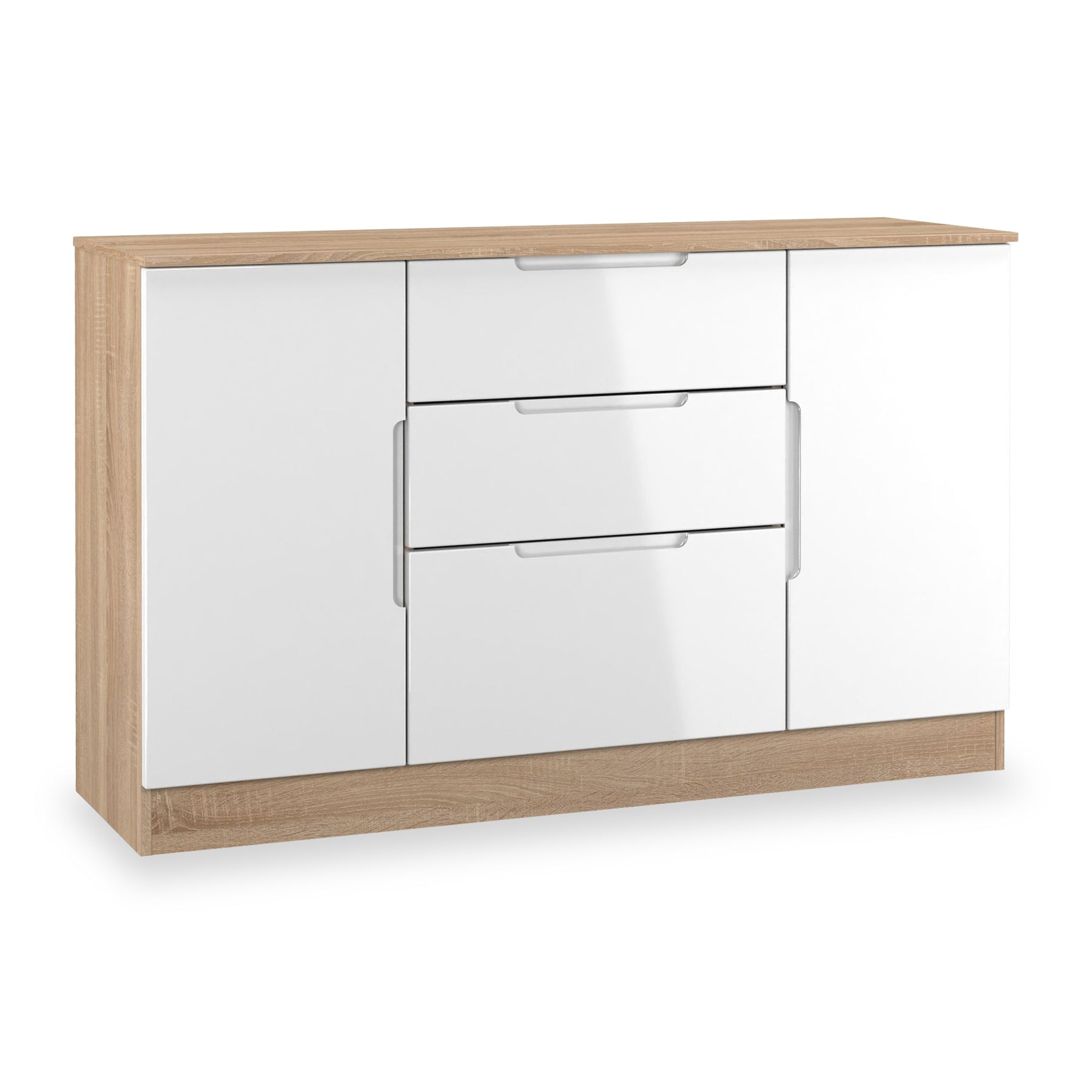 Henshaw 3 Drawer XL Sideboard White Oak from Roseland Furniture