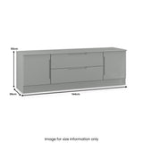 Henshaw Small TV Unit Dusk Grey from Roseland Furniture