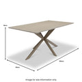 Hadley 160cm Dining Table from Roseland Furniture
