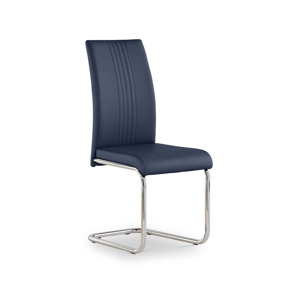 Covent Blue Faux Leather Dining Chair by Roseland Furniture