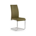 Covent Olive Green Faux Leather Dining Chair by Roseland Furniture