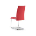Covent Pillar Red Faux Leather Dining Chair by Roseland Furniture