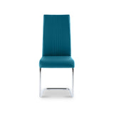 Covent Teal Faux Leather Dining Chair by Roseland Furniture
