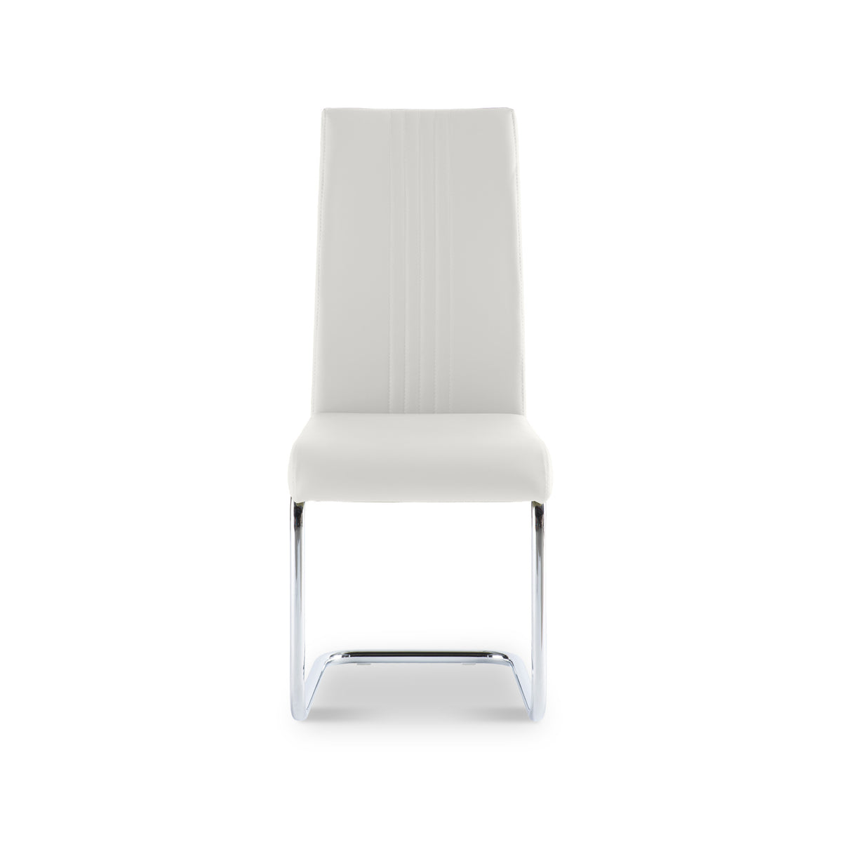 Covent White Faux Leather Dining Chair by Roseland Furniture