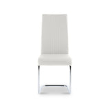 Covent White Faux Leather Dining Chair by Roseland Furniture