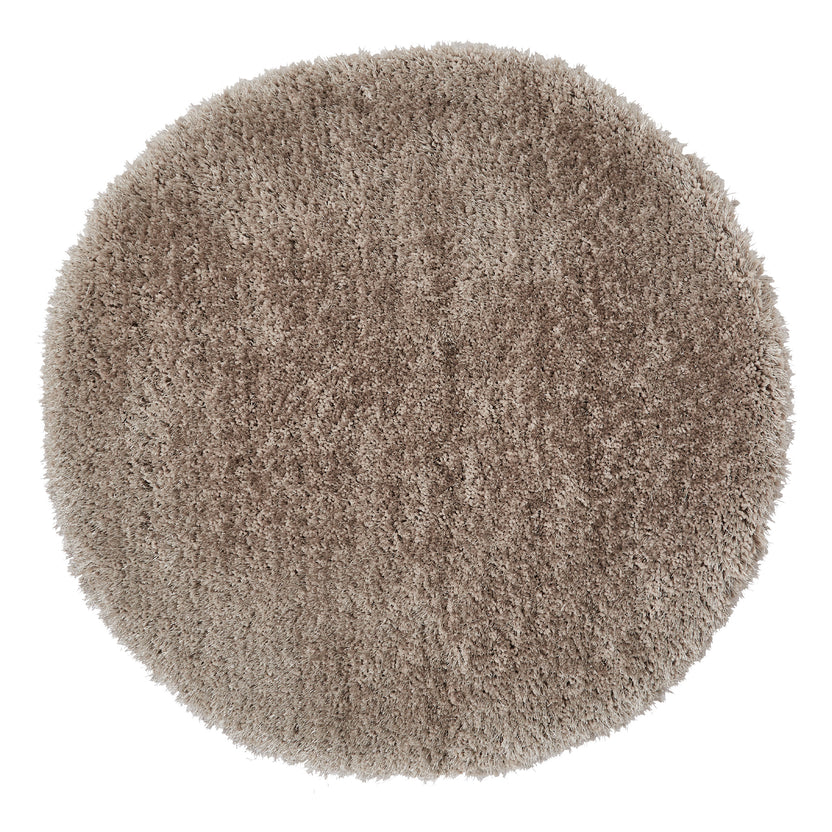 Newton Deluxe Shaggy Circular Rug for Living Room or Bedroom Roseland