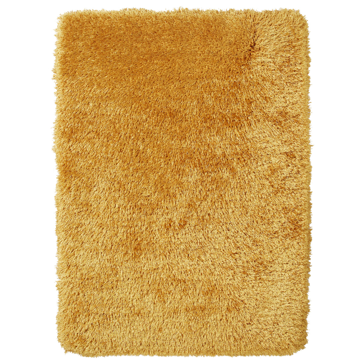 Newton Yellow Deluxe Shaggy Rug from Roseland Furniture