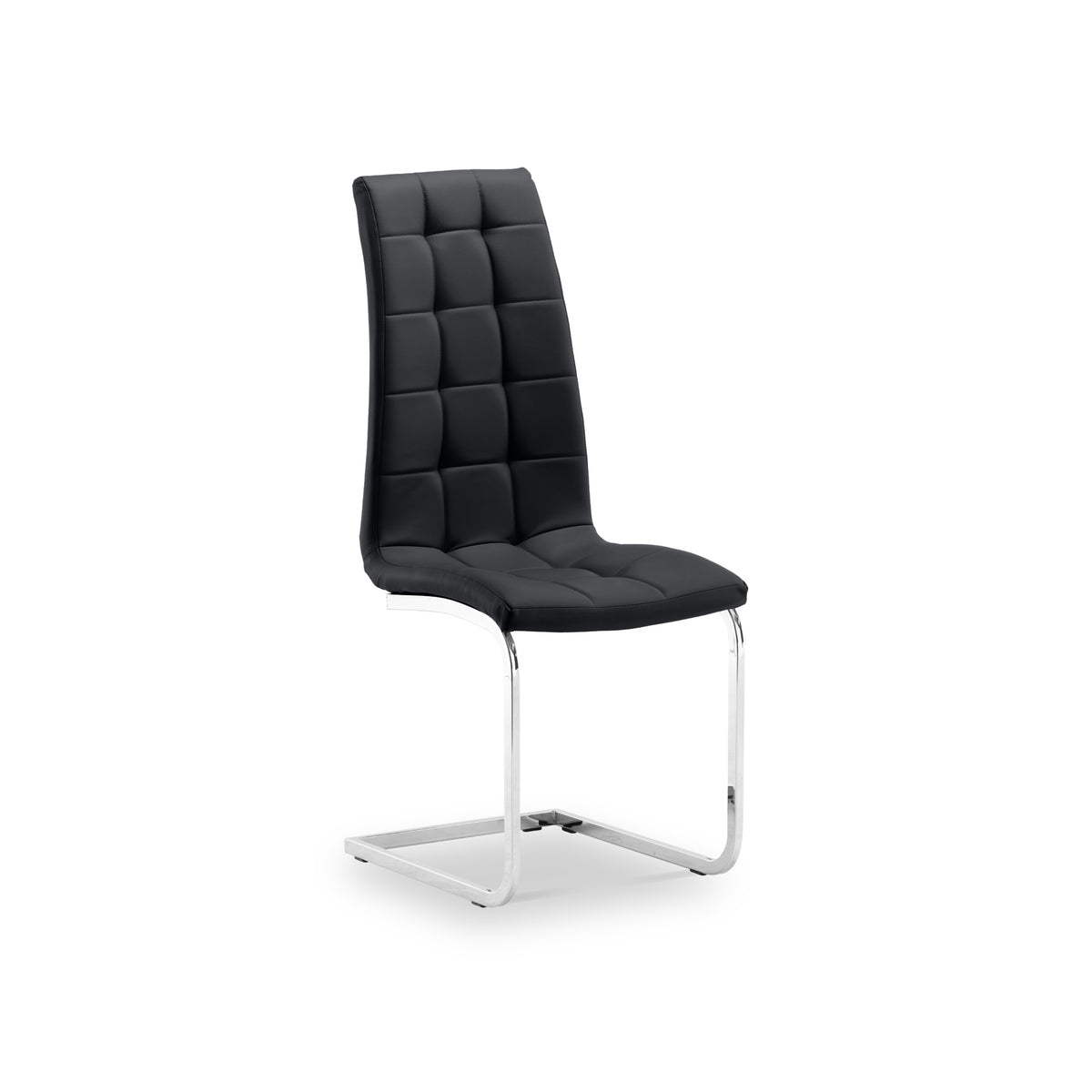 Jazz Black Faux Leather Dining Chair by Roseland Furniture