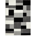 Regis Black Grey Geometric Cube Rug from Roseland Furniture