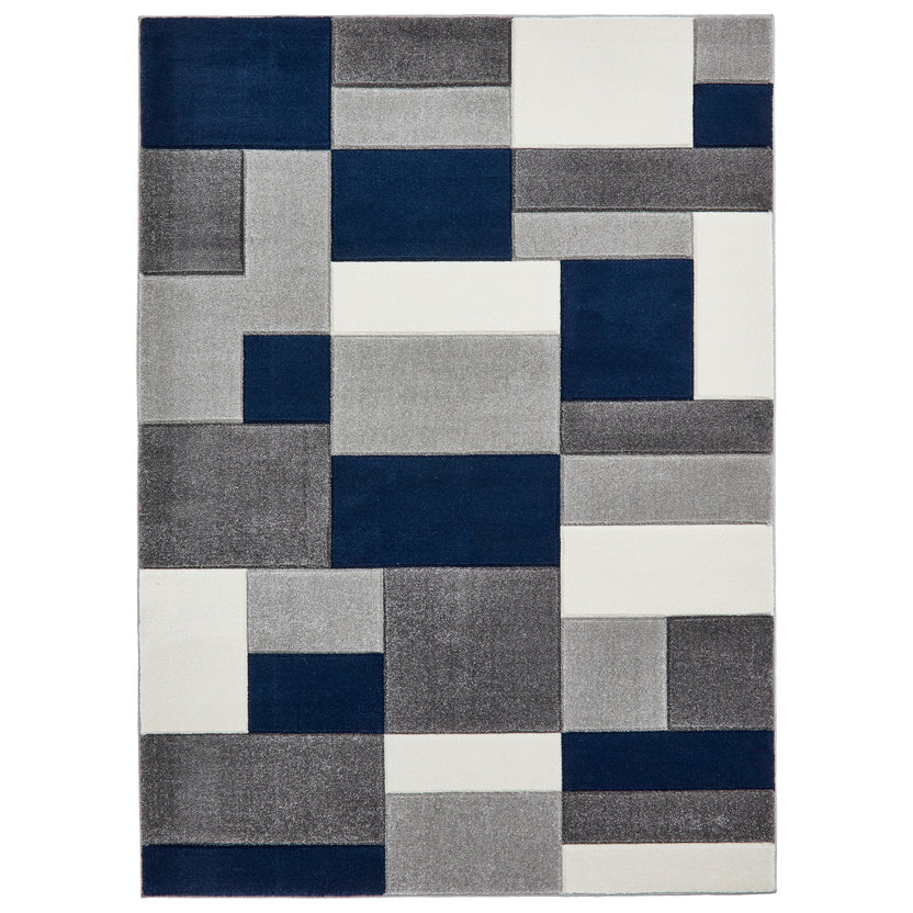 Regis Geometric Cube Rectangular Rug for Living Room or Bedroom ...