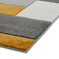 Regis Yellow Grey Geometric Cube Rug