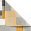 Regis Yellow Grey Geometric Cube Rug