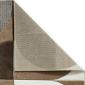 Regis Brown Beige Geometric Leaf Rug