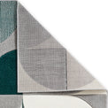 Regis Grey Green Geometric Leaf Rug