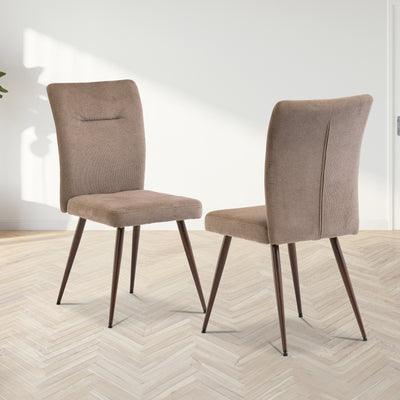 Henrik Soft Touch Cross Weave Fabric Dining Chair