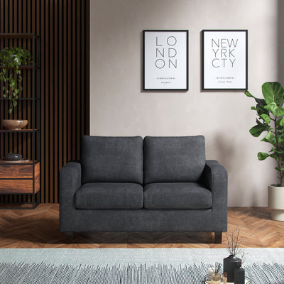 Myles Grey Fabric 2 Seater Sofa