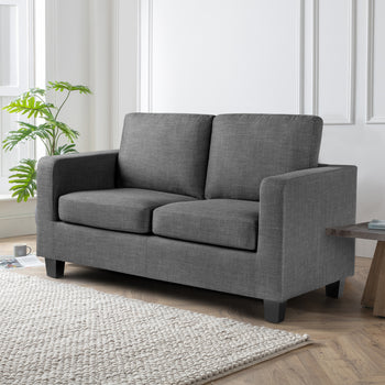 Myles Grey Fabric 2 Seater Sofa