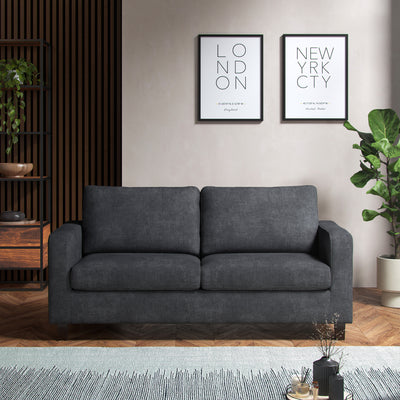 Myles Grey Fabric 3 Seater Sofa