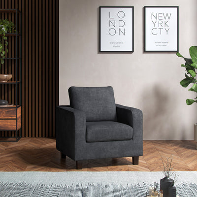 Myles Grey Fabric Armchair