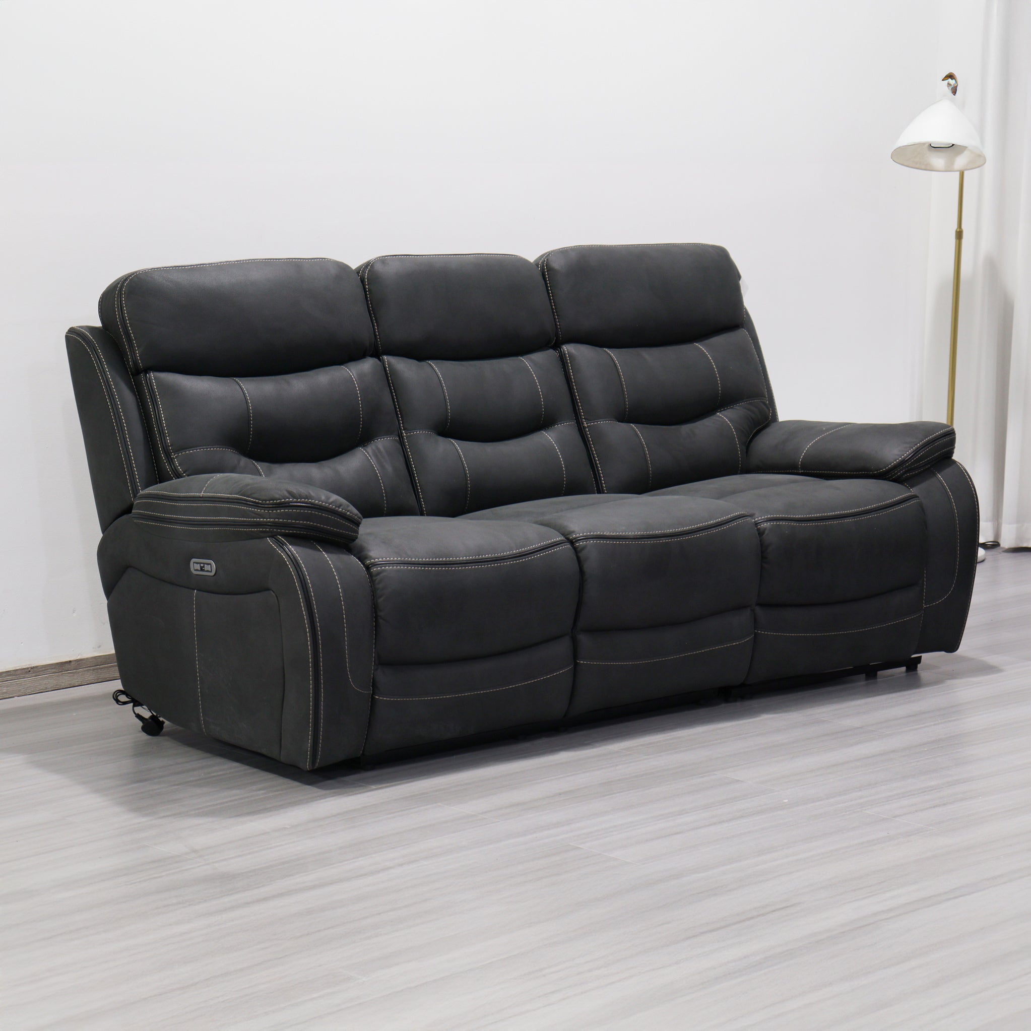 Stanford Performance Fabric Power Reclining 3 Seater Sofa | Roseland