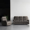 Stanford Light Charcoal Dual Motor Power Reclining Armchair from Roseland Furniture