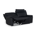 Alden Black Leather Recliner 3 Seater Sofa from Roseland Furniture
