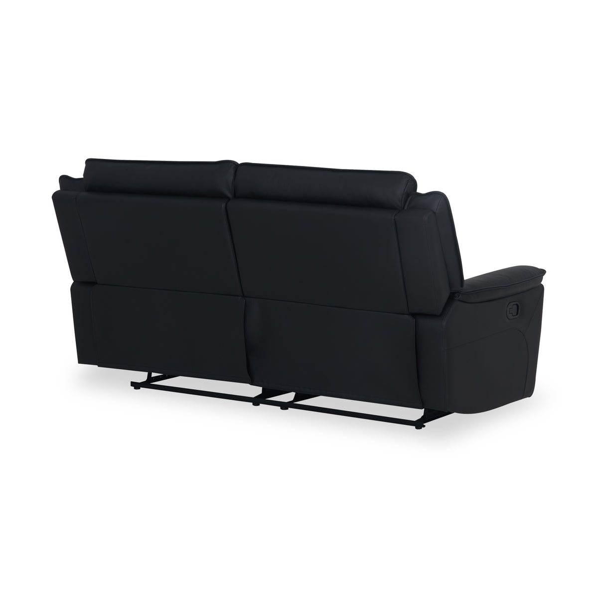 Alden Black Leather Recliner 3 Seater Sofa from Roseland Furniture