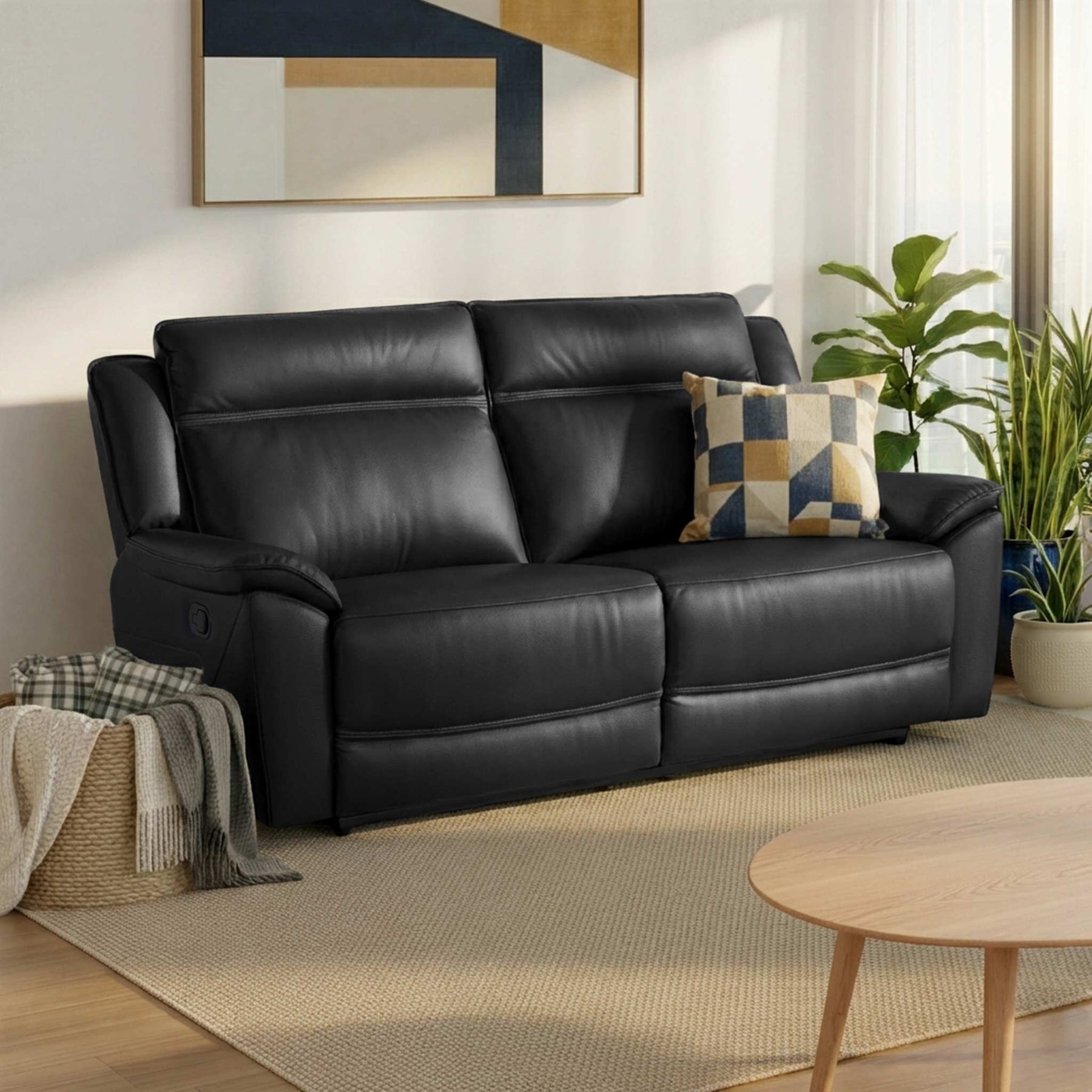 Alden Leather Recliner 3 Seater Sofa by Roseland Furniture