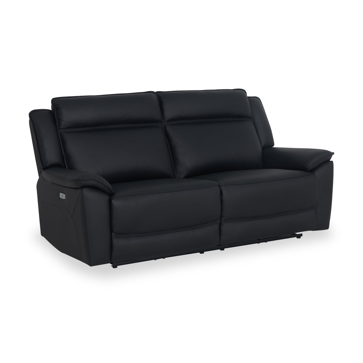 Alden Black Power Leather Recliner 3 Seater Sofa from Roseland Furniture