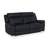 Alden Black Power Leather Recliner 3 Seater Sofa from Roseland Furniture