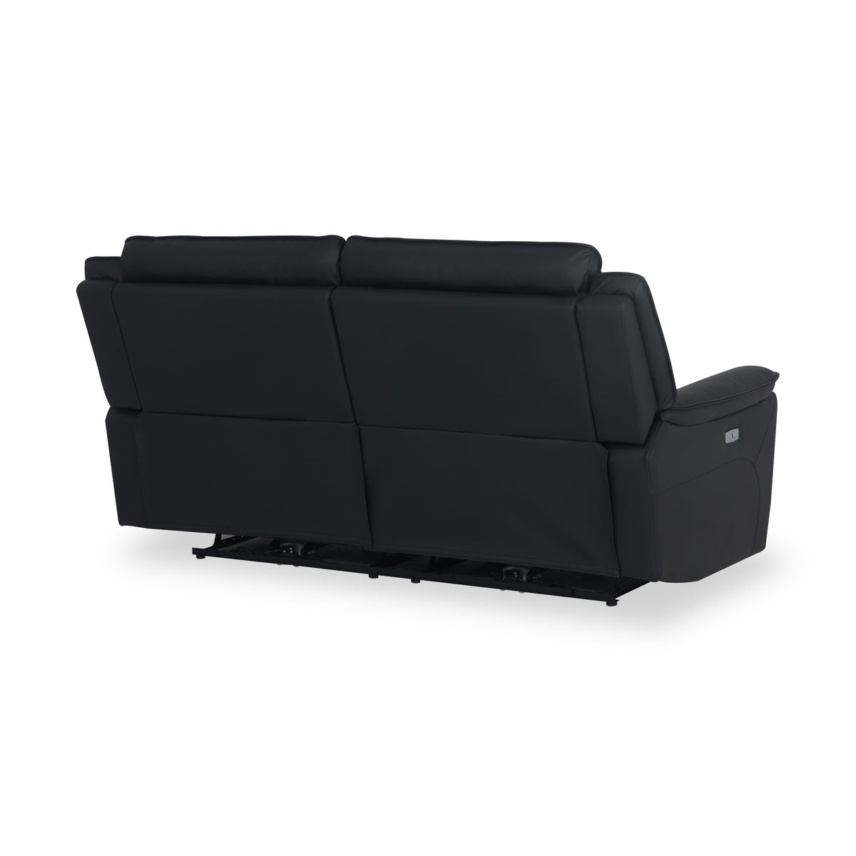 Alden Black Power Leather Recliner 3 Seater Sofa from Roseland Furniture
