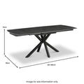 Draven 140-200cm Extending Ceramic Dining Table dimensions