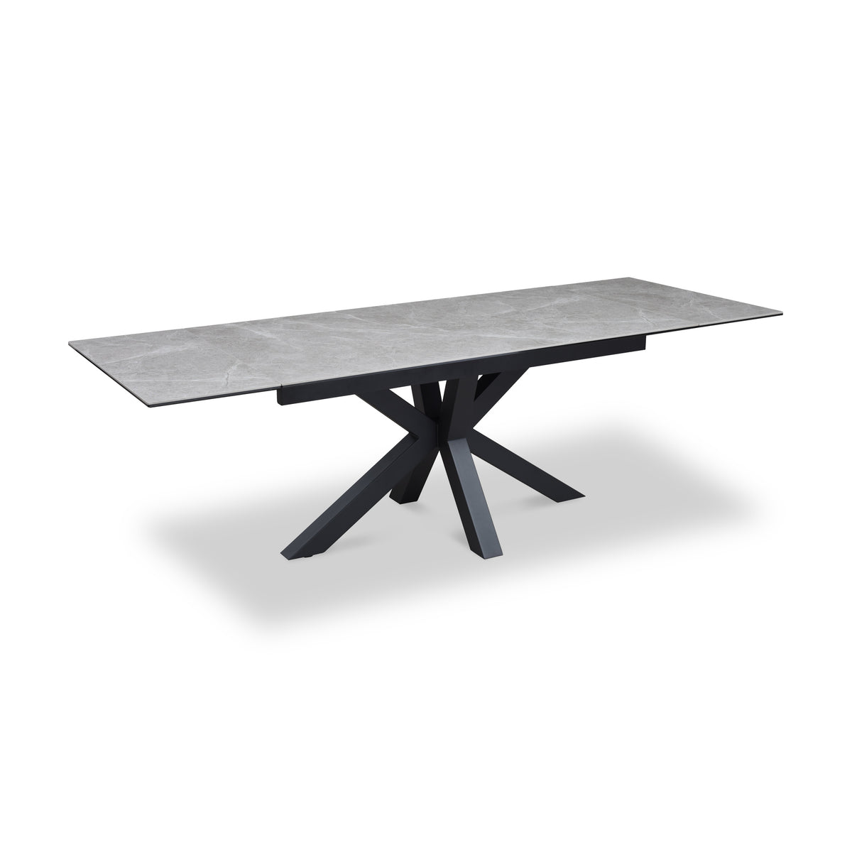 Mussi 160 240cm Extending Dining Table Light Grey from Roseland Furniture