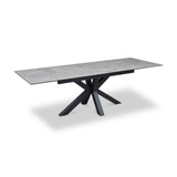 Mussi 160 240cm Extending Dining Table Light Grey from Roseland Furniture