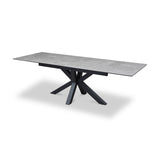 Mussi 160 240cm Extending Dining Table Light Grey from Roseland Furniture